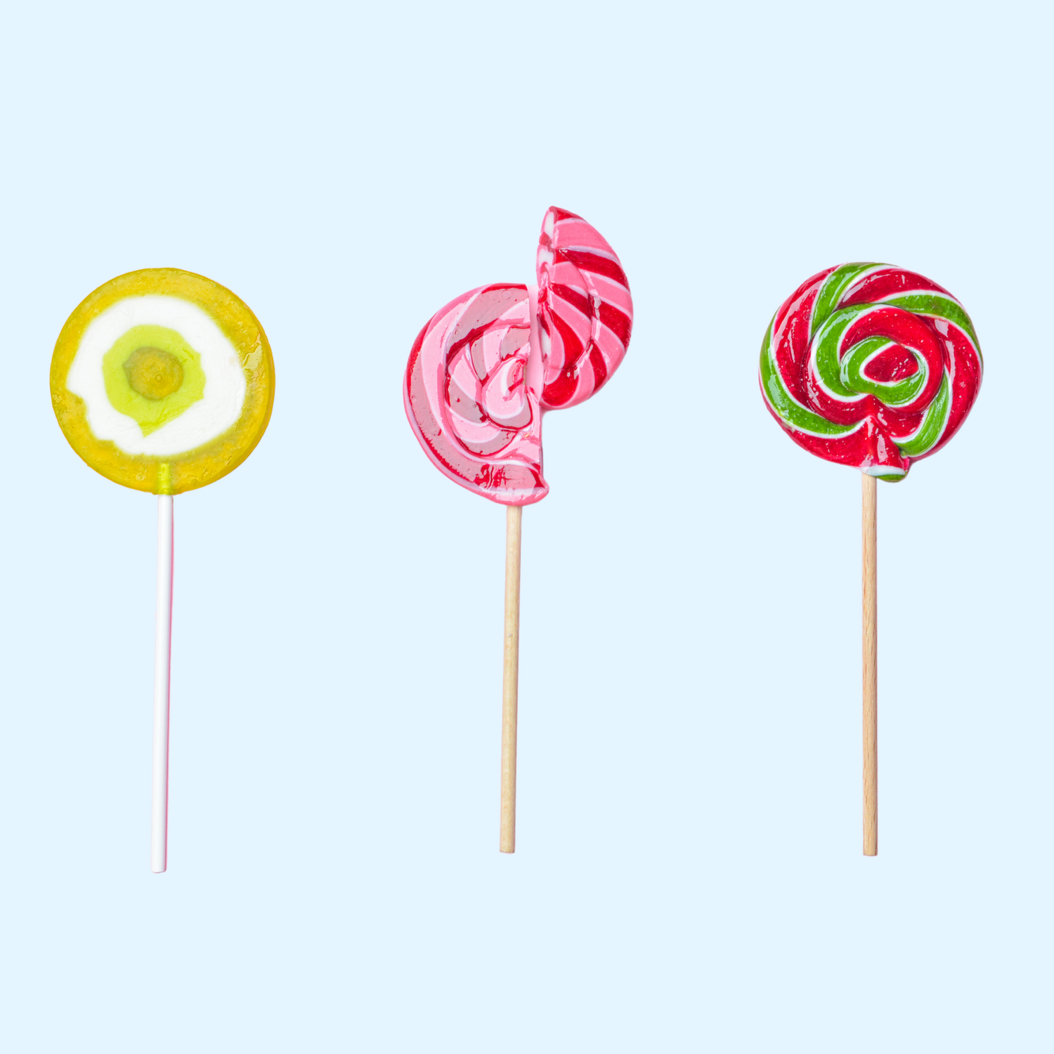 Three lollipops